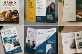 design bi, tri ,gate fold brochure or leaflet for marketing