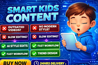 create creative and educational kids learning videos