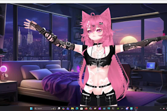 create a 3d character model 3d vtuber anime style vroid 3d rigging vrchat avatar