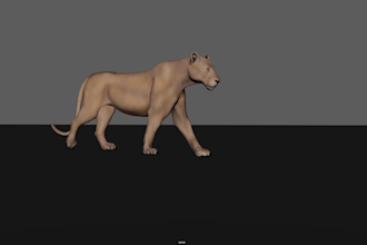 do 3d animal realistic models for games , animations and 3d printing