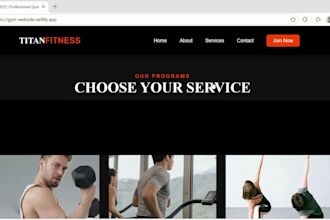 design a modern and responsive gym website