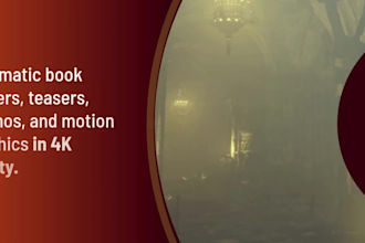 create a cinematic book trailer, book teaser, and book promo video