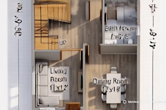 design modern 2d floor plan and realistic 3d house design