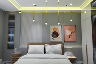 design modern bedroom interior with realistic 3d rendering