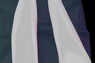 make 3d anime character cell shade texture for streaming