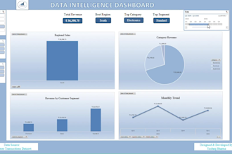 create professional excel dashboard and data visualization