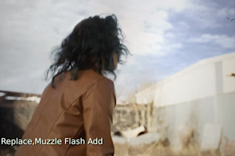 create realistic muzzle flashes, cgi blood effects and explosions
