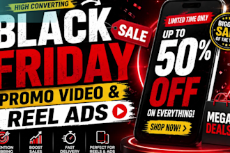 create black friday sale promo video reel ads