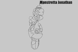 a 2d traditional cartoon