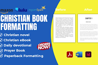 format christian ebooks, prayer journals,daily devotionals,and bible study guide