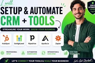 setup CRM automation clay gohighlevel zoho apollo hubspot monday zapier make n8n