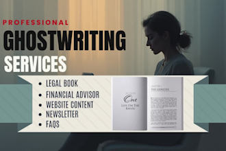 ghostwrite legal book SEO website content ecommerce product description writing