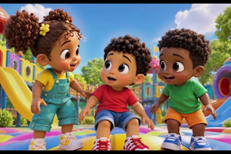 create kids nursery rhyme songs with 3d animation and lyrics