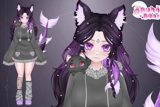 live2d vtuber model live2d rigging character design 2d vtuber  avatar rigging