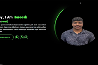 create a modern portfolio website using react
