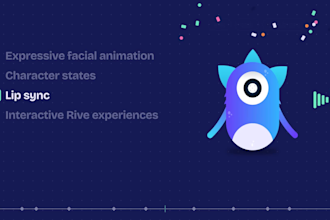 create rive, lottie, and mascot animations for web and mobile apps