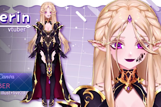 design live2d vtuber model, vtuber rigging, 2d vtuber model, vtuber commission