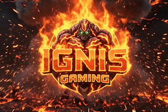 create cinematic gaming logo animation intro for youtube and twitch