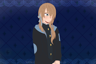 design a visual novel anime character or pngtuber