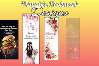 custom bookmark designs ready in 24 hours