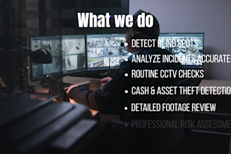 analyze review and investigate cctv footage professionally