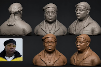 3d character modeling and sculpting, custom 3d character for 3d printing