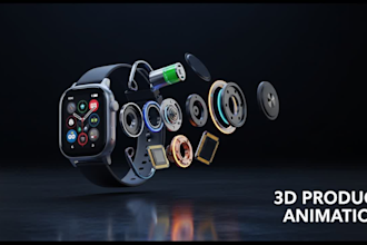 do cinematic 3d product animation, 3d product rendering and 3d product modeling