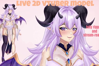 design and rig live2d vtuber model anime live2d model  rigging for streaming