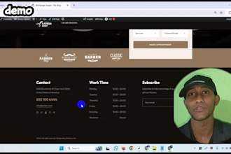 create a barbershop website with an appointment booking system
