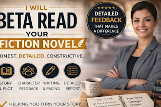 beta read fiction novel and provide detailed beta reading feedback