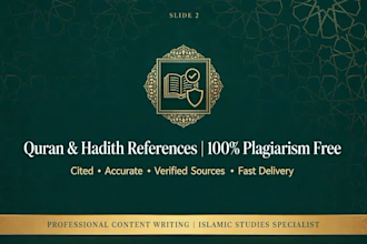 write authentic islamic articles and islamic research content