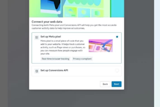 setup facebook pixel conversion api and web tracking