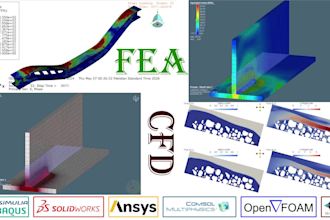 do fea cfd simulations and cad modeling using ansys abaqus comsol solidworks