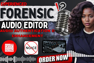 do forensic audio editing, cleanup, audio enhancement, repair and trim any audio
