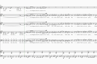 arrange your song into mixed choir 4 voices satb, ssaa, ttbb