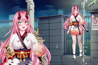 design custom anime vtuber model live2d rigging vtuber avatar for vtube studio