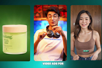 create meta and tiktok video ads for fashion beauty and tech products