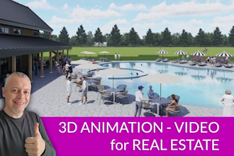 create a 3d architectural walkthrough animation video