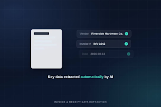 extract invoice and receipt data into excel using ai ocr