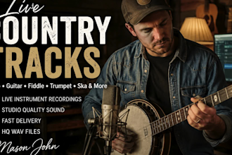 record authentic country banjo and fiddle tracks