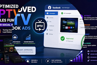 setup approved iptv facebook ads iptv social media marketing iptv sales funnel