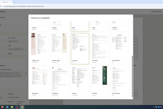 provide a professional resume builder with 20 CV templates