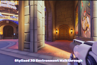 make stylized fantasy sci fi horror 3d environment level design for game, films