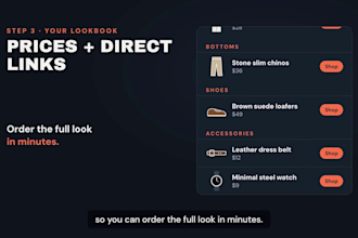 curate a mens outfit shopping list for any occasion