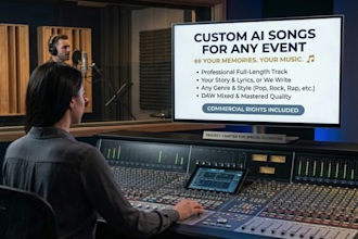 create professional full custom ai music song for your event in any genre
