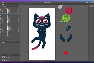 make high end custom lottie, rive, web game animation
