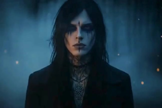 produce  dark gothic post punk, metal  industrial ai music video