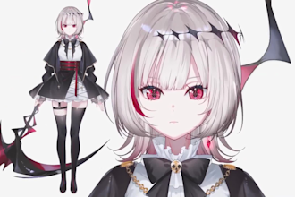 design and rig live2d vtuber model 2d vtuber rigging live2d design anime style