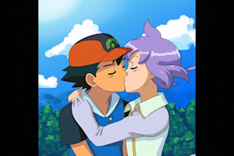 create or draw pokemon trainer anime battle, fakemon, pokemon oc, style sprites