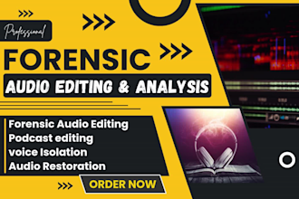do forensic audio enhancement, noise reduction, voice isolation, audio analysis